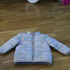 Molo Kids Jacket with Rainbow and Cloud Design - Pastel